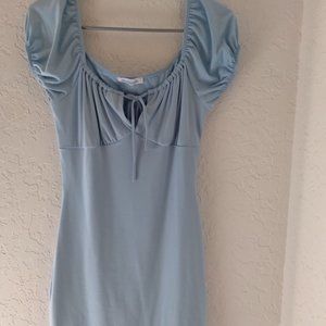 Baby blue mini dress